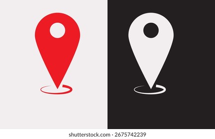Set of map pin location icons. Modern map markers .Vector illustration on a white background. Pin location icon