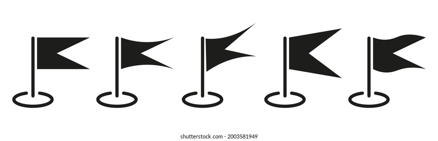 Set of Map Pointer  Icon. Vector Illustration