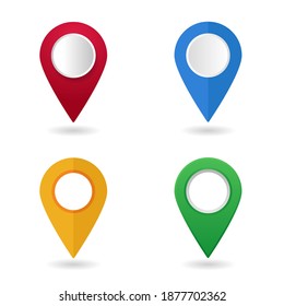 set of map pointer pin