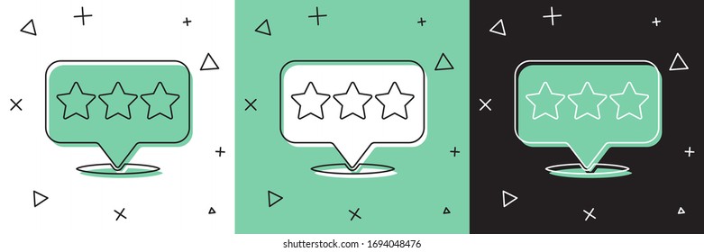 Set Map pointer with star icon isolated on white and green, black background. Star favorite pin map icon. Map markers.  Vector Illustration