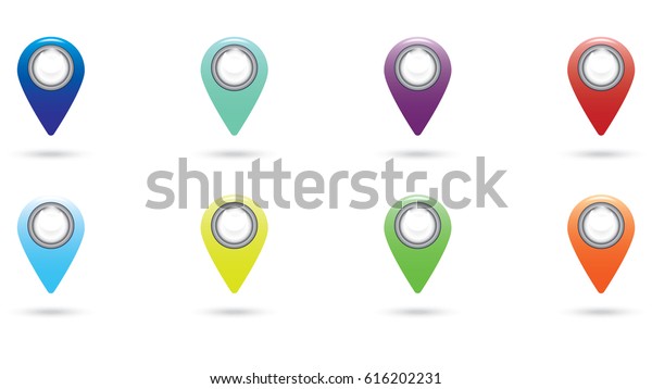 Set Map Pointers Stock Vector (Royalty Free) 616202231 | Shutterstock