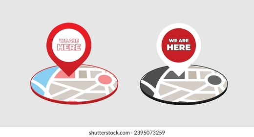 Set of Map pointers, Location GPS pin symbol collection illustration, Stock vector Eps.