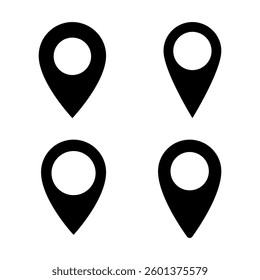 Set of map pointers, Map Pin Sign location icon Illustration vector