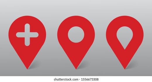 Set of map pointers, vector icons, ui elements 