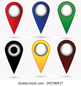 set of the mapping pins sign map icon