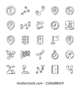 
Set Of Mapping Tools And Navigation Symbols
