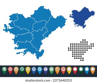 Establecer mapas de la región del Egeo