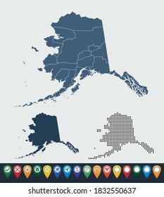 Establecer mapas del estado de Alaska
