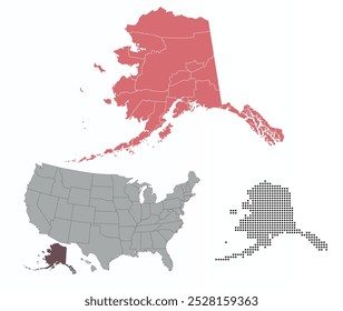 Set maps of Alaska state
