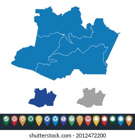 Establecer mapas del estado de Amazonas