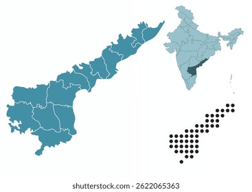 Establecer mapas del estado de Andhra Pradesh