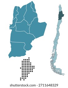Establecer mapas de la región de Antofagasta
