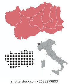 Set maps of Aosta valley province