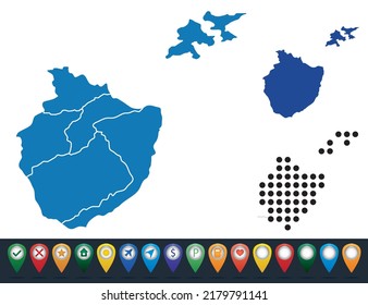 Set maps of Appenzell Innerrhoden Conton