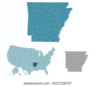 Set maps of Arkansas state