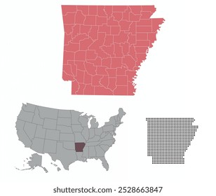 Set maps of Arkansas state