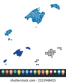 Set maps of Balearic Islands province