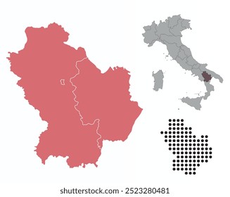 Set maps of Basilicata province