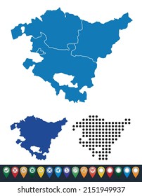 Set maps of Basque Country province