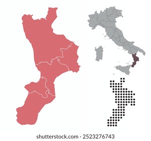 Establecer mapas de la provincia de Calabria