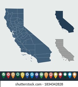 Set maps of California state