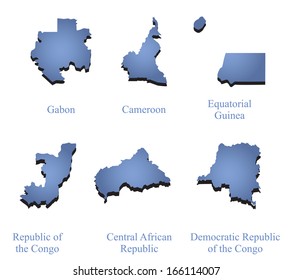 set of maps of central Africa