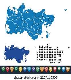 Set maps of Central Denmark Region
