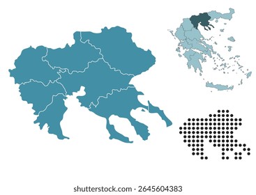 Establecer mapas de Macedonia Central