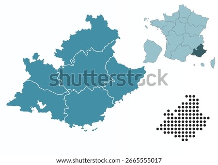 Set maps of Provence-Alpes-Côte d'Azur province