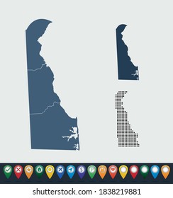 Set maps of Delaware state