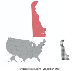 Definir mapas do estado de Delaware