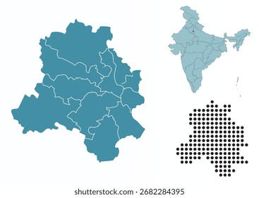 Establecer mapas de Delhi ciudad
