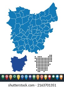 Set maps of East Flanders region