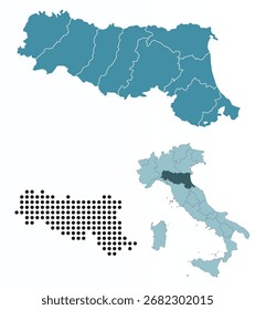 Set maps of Emilia-Romagna province