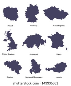 set of maps of Europe