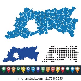 Set maps of Flemish Brabant region