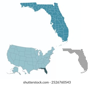 Set maps of Florida state