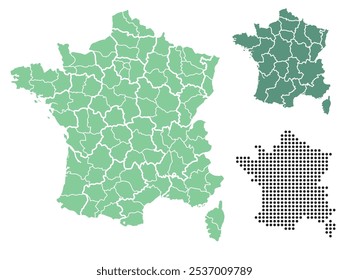 Set maps of French Republic