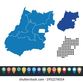 Establecer mapas del estado de Goias