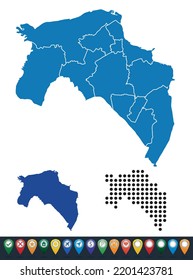Set maps of Groningen province