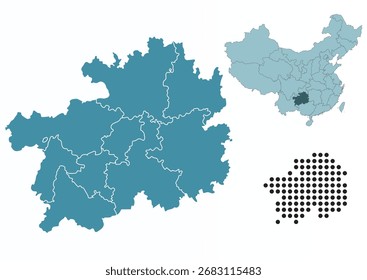 Definir mapas da província de Guizhou