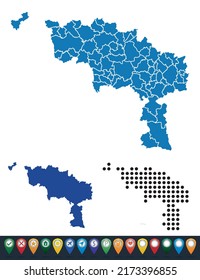 Set Maps Of Hainaut Province