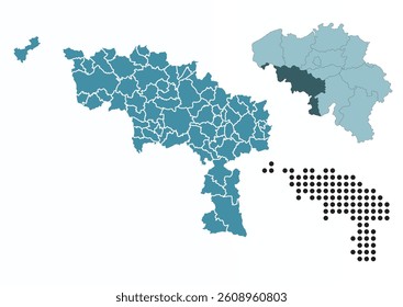 Set maps of Hainaut Province