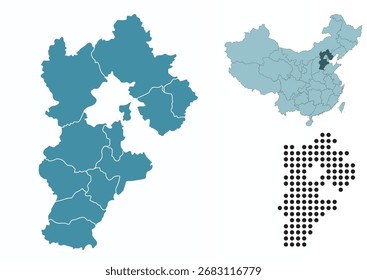 Establecer mapas de la provincia de Hebei
