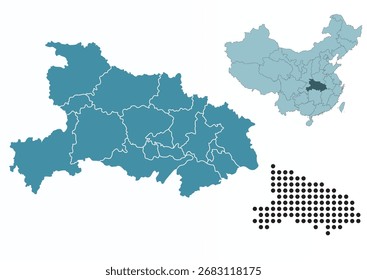 Definir mapas da província de Hubei