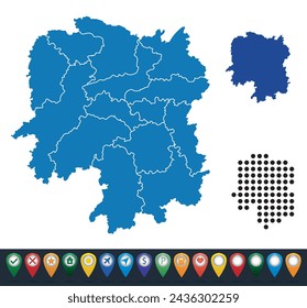 Establecer mapas de la provincia de Hunan