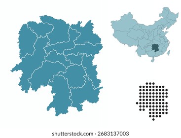 Establecer mapas de Hunan provincia