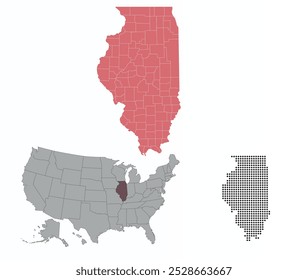 Set maps of Illinois state