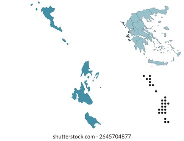 Definir mapas da região das Ilhas Jônicas