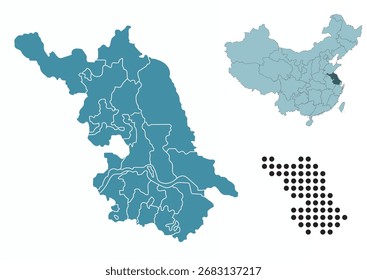 Karte von Jiangsu Provinz